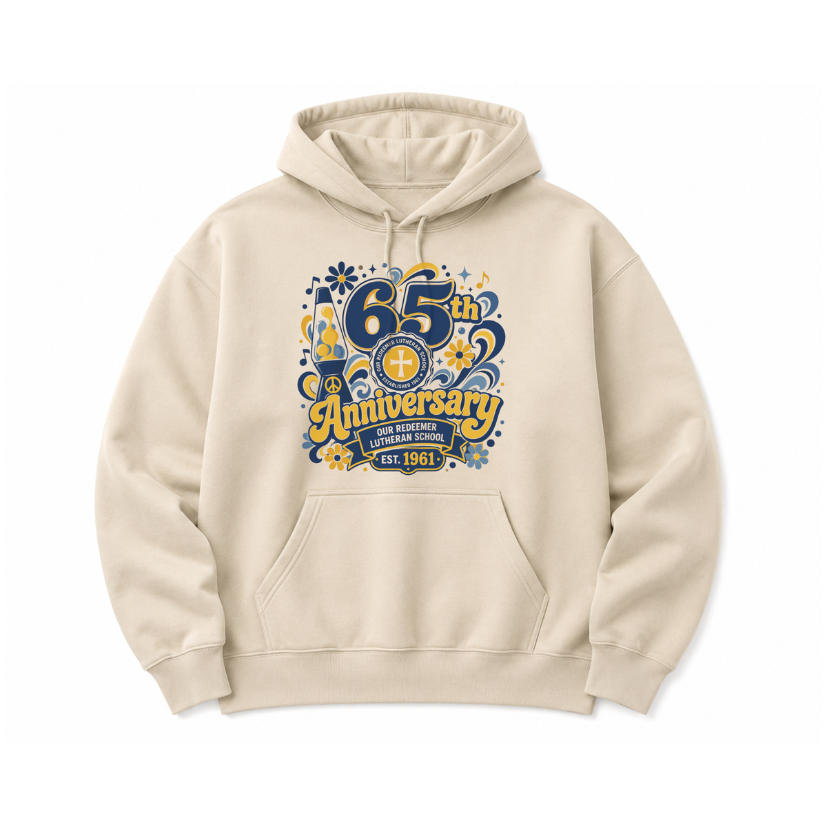Our Redeemer 65th Anniversary Hoodie – Sand