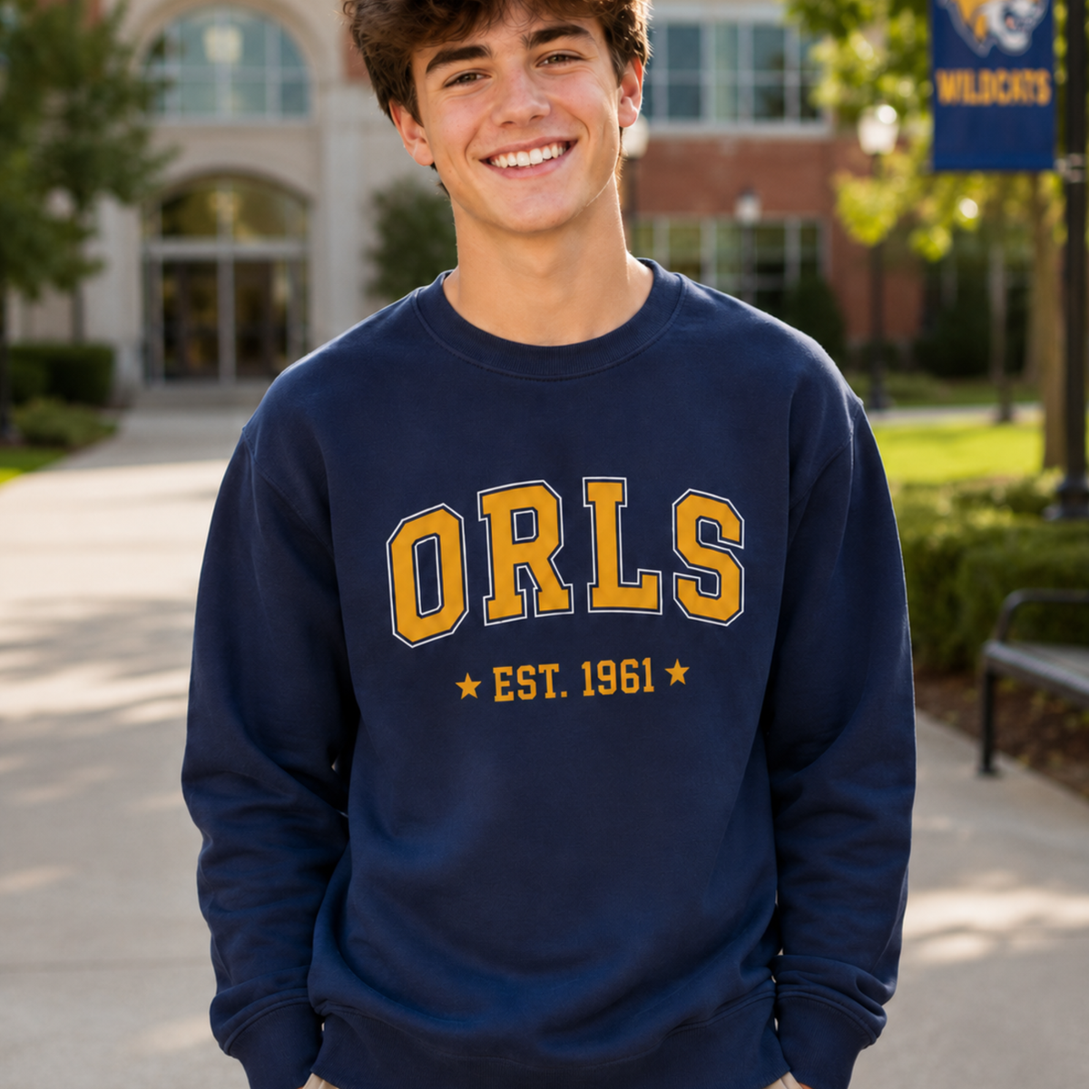 ORLS Wildcats Collegiate Crewneck Sweatshirt